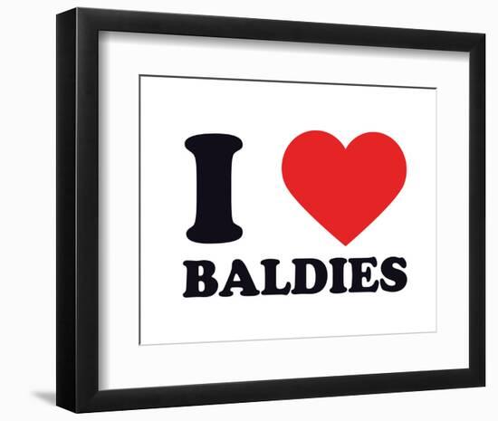 I Heart Baldies-null-Framed Giclee Print