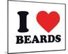 I Heart Beards-null-Mounted Giclee Print