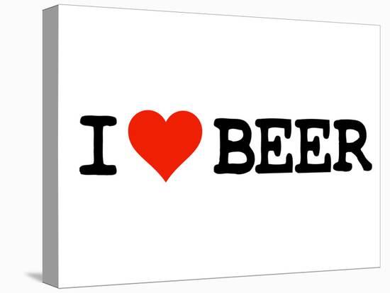 I Heart Beer College Humor Poster-null-Stretched Canvas