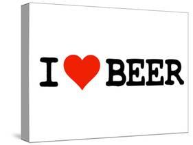 I Heart Beer College Humor Poster-null-Stretched Canvas