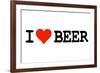 I Heart Beer College Humor-null-Framed Art Print