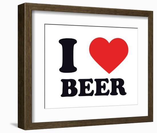 I Heart Beer-null-Framed Giclee Print