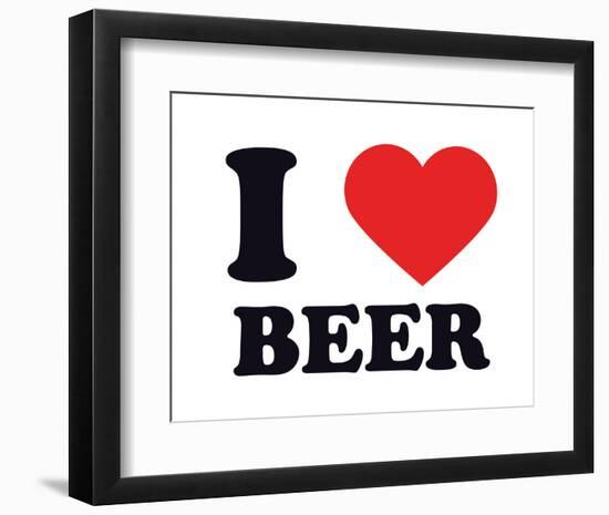 I Heart Beer-null-Framed Giclee Print