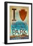 I Heart Big Bend National Park, Texas-Lantern Press-Framed Art Print