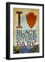 I Heart Black Canyon National Park, Colorado-Lantern Press-Framed Art Print