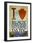 I Heart Black Canyon National Park, Colorado-Lantern Press-Framed Art Print
