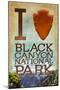 I Heart Black Canyon National Park, Colorado-Lantern Press-Mounted Art Print