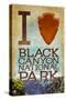 I Heart Black Canyon National Park, Colorado-Lantern Press-Stretched Canvas