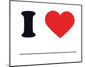 I Heart Blank-null-Mounted Giclee Print