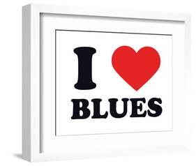 I Heart Blues-null-Framed Giclee Print