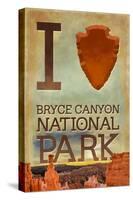 I Heart Bryce Canyon National Park, Utah-Lantern Press-Stretched Canvas