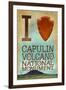 I Heart Capulin Volcano National Monument, New Mexico-Lantern Press-Framed Art Print