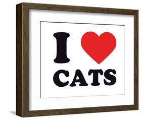 I Heart Cats-null-Framed Giclee Print