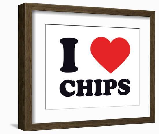 I Heart Chips-null-Framed Giclee Print