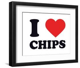 I Heart Chips-null-Framed Giclee Print