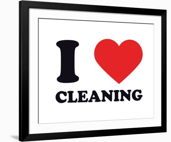 I Heart Cleaning-null-Framed Giclee Print