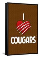 I Heart Cougars Humor Print Poster-null-Framed Stretched Canvas