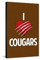 I Heart Cougars Humor Print Poster-null-Stretched Canvas