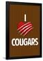 I Heart Cougars Humor Print Poster-null-Framed Poster