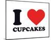 I Heart Cupcakes-null-Mounted Giclee Print