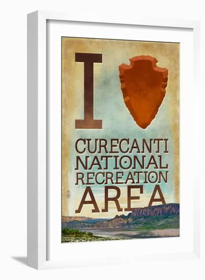 I Heart Curecanti National Recreation Area-Lantern Press-Framed Art Print