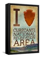 I Heart Curecanti National Recreation Area-Lantern Press-Framed Stretched Canvas