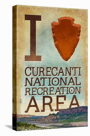 I Heart Curecanti National Recreation Area-Lantern Press-Stretched Canvas