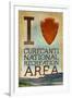 I Heart Curecanti National Recreation Area-Lantern Press-Framed Art Print