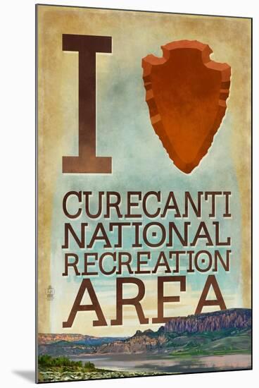 I Heart Curecanti National Recreation Area-Lantern Press-Mounted Art Print