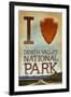 I Heart Death Valley National Park-Lantern Press-Framed Art Print