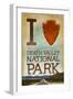 I Heart Death Valley National Park-Lantern Press-Framed Art Print