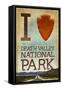 I Heart Death Valley National Park-Lantern Press-Framed Stretched Canvas