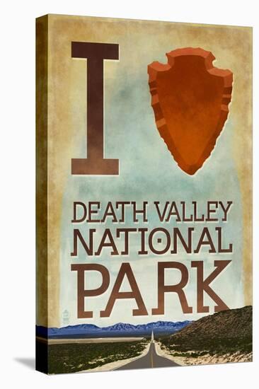 I Heart Death Valley National Park-Lantern Press-Stretched Canvas