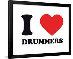 I Heart Drummers-null-Framed Giclee Print