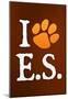 I Heart E.S. Paw-Print Music Poster-null-Mounted Poster