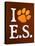 I Heart E.S. Paw-Print Music Poster-null-Stretched Canvas