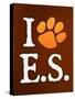 I Heart E.S. Paw-Print Music Poster-null-Stretched Canvas