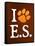 I Heart E.S. Paw-Print Music Poster-null-Framed Stretched Canvas