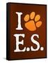 I Heart E.S. Paw-Print Music Poster-null-Framed Stretched Canvas