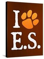 I Heart E.S. Paw-Print Music Poster-null-Stretched Canvas