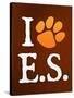 I Heart E.S. Paw-Print Music Poster-null-Stretched Canvas