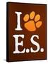 I Heart E.S. Paw-Print Music Poster-null-Framed Stretched Canvas