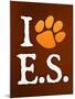 I Heart E.S. Paw-Print Music Poster-null-Mounted Poster