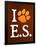 I Heart E.S. Paw-Print Music Poster-null-Framed Poster