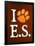 I Heart E.S. Paw-Print Music Poster-null-Framed Poster