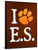 I Heart E.S. Paw-Print Music Poster-null-Framed Poster