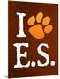 I Heart E.S. Paw-Print Music Poster-null-Mounted Poster