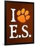 I Heart E.S. Paw-Print Music Poster-null-Framed Poster