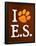 I Heart E.S. Paw-Print Music Poster-null-Framed Poster