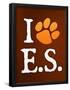 I Heart E.S. Paw-Print Music Poster-null-Framed Poster